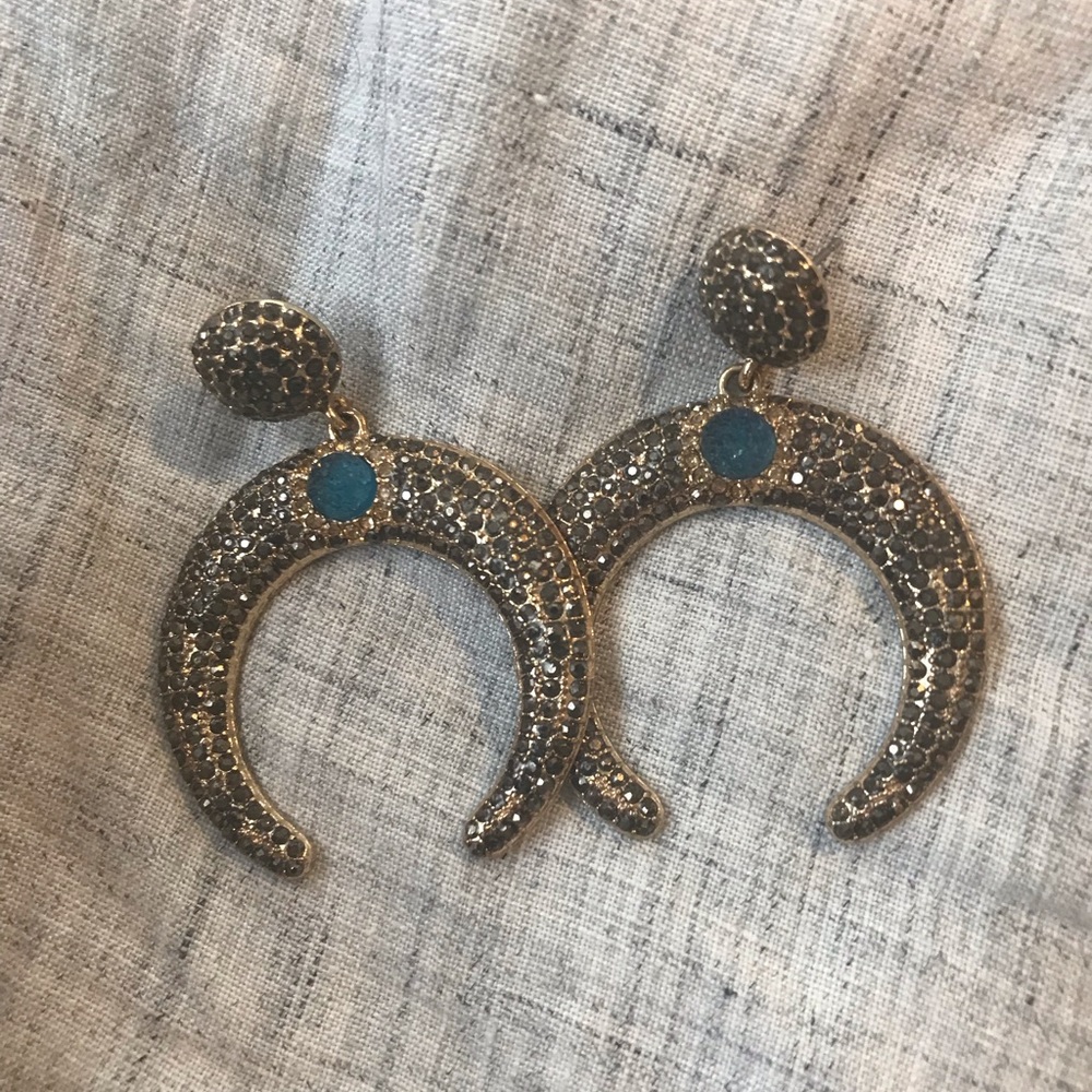 Baublebar horn/crescent statement earrings